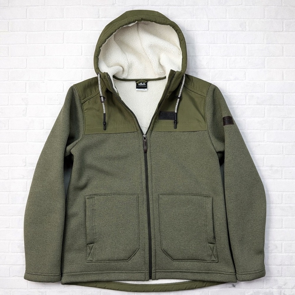 Jack Wolfskin Nanuk 300 Sherpa Fleece Tech Hoodie Gorpcore Olive Green Large